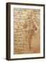 Costume Sketch for Role of Captain of Ship in Premiere of Opera Manon Lescaut-Giacomo Puccini-Framed Giclee Print