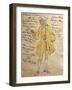 Costume Sketch for Role of Edmondo in Premiere of Opera Manon Lescaut-Giacomo Puccini-Framed Giclee Print