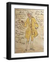 Costume Sketch for Role of Edmondo in Premiere of Opera Manon Lescaut-Giacomo Puccini-Framed Giclee Print