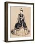 Costume Sketch for Role of Elisabetta for Premiere of Opera Don Carlos-Giuseppe Verdi-Framed Giclee Print