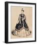 Costume Sketch for Role of Elisabetta for Premiere of Opera Don Carlos-Giuseppe Verdi-Framed Giclee Print