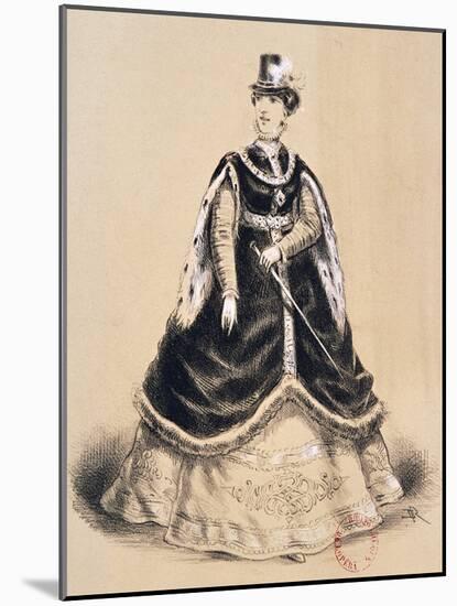 Costume Sketch for Role of Elisabetta for Premiere of Opera Don Carlos-Giuseppe Verdi-Mounted Giclee Print