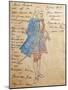 Costume Sketch for Role of Geronte Di Ravoir in Premiere of Opera Manon Lescaut-Giacomo Puccini-Mounted Giclee Print