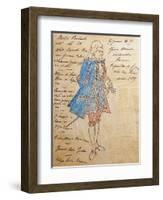 Costume Sketch for Role of Geronte Di Ravoir in Premiere of Opera Manon Lescaut-Giacomo Puccini-Framed Giclee Print