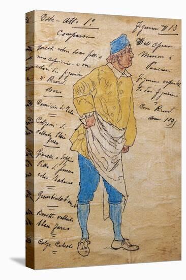 Costume Sketch for Role of Innkeeper in Premiere of Opera Manon Lescaut-Giacomo Puccini-Stretched Canvas