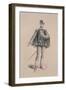 Costume Sketch for Role of Marquis of Posa for Premiere of Opera Don Carlos-Giuseppe Verdi-Framed Giclee Print