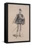 Costume Sketch for Role of Marquis of Posa for Premiere of Opera Don Carlos-Giuseppe Verdi-Framed Stretched Canvas