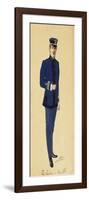 Costume Sketch for Role of Pinkerton in Opera Madame Butterfly, 1904-Giacomo Puccini-Framed Giclee Print