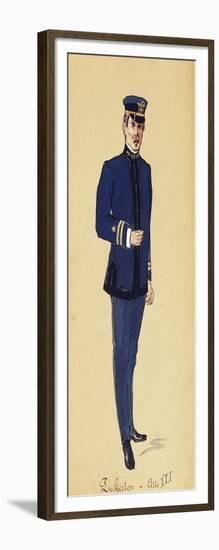 Costume Sketch for Role of Pinkerton in Opera Madame Butterfly, 1904-Giacomo Puccini-Framed Giclee Print