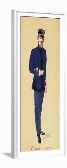 Costume Sketch for Role of Pinkerton in Opera Madame Butterfly, 1904-Giacomo Puccini-Framed Giclee Print