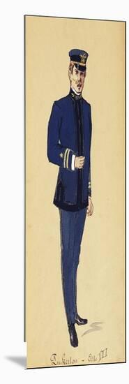 Costume Sketch for Role of Pinkerton in Opera Madame Butterfly, 1904-Giacomo Puccini-Mounted Giclee Print