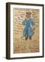 Costume Sketch for Role of Student Member of Chorus in Premiere of Opera Manon Lescaut-Giacomo Puccini-Framed Giclee Print