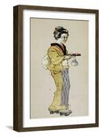 Costume Sketch for Role of Suzuki in First Act of Opera Madame Butterfly, 1904-Giacomo Puccini-Framed Giclee Print