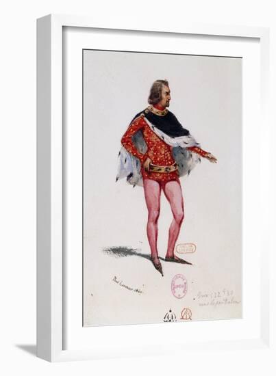 Costume Sketch-Paul Lormier-Framed Giclee Print