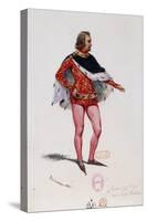 Costume Sketch-Paul Lormier-Stretched Canvas