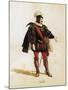 Costume Sketch-Filippo Peroni-Mounted Giclee Print