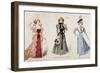 Costume Sketches for Female Characters in Premiere of Opera Fedora-Umberto Giordano-Framed Giclee Print