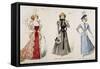 Costume Sketches for Female Characters in Premiere of Opera Fedora-Umberto Giordano-Framed Stretched Canvas