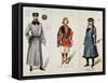 Costume Sketches for Male Characters in Premiere of Opera Fedora-Umberto Giordano-Framed Stretched Canvas