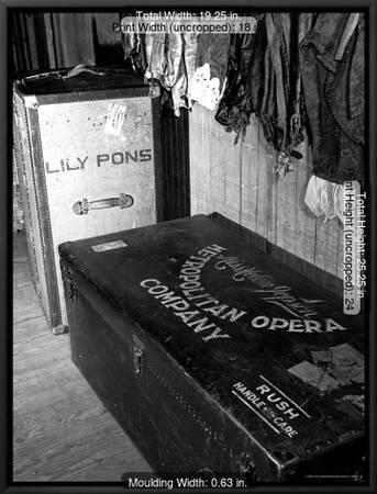 Costume Trunks Backstage in Storage Room of the Metropolitan Opera House