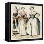 Costume, Women Circa 1780-null-Framed Stretched Canvas