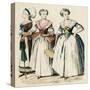 Costume, Women Circa 1780-null-Stretched Canvas