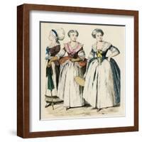 Costume, Women Circa 1780-null-Framed Art Print