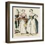 Costume, Women Circa 1780-null-Framed Art Print