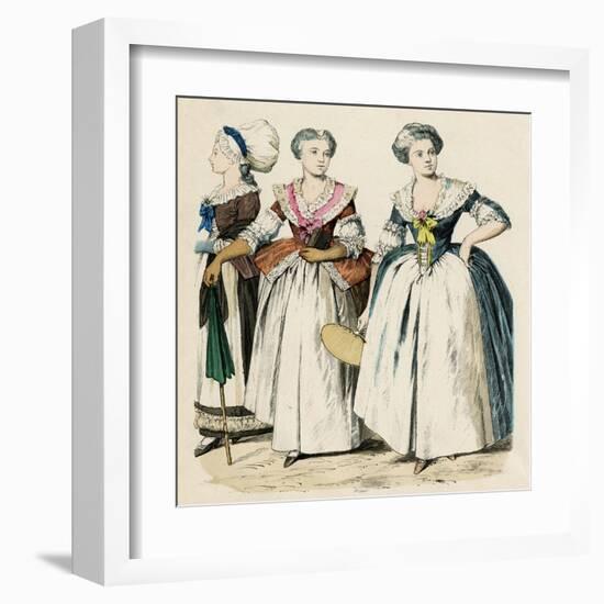 Costume, Women Circa 1780-null-Framed Art Print