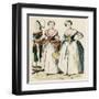 Costume, Women Circa 1780-null-Framed Art Print