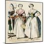 Costume, Women Circa 1780-null-Mounted Art Print