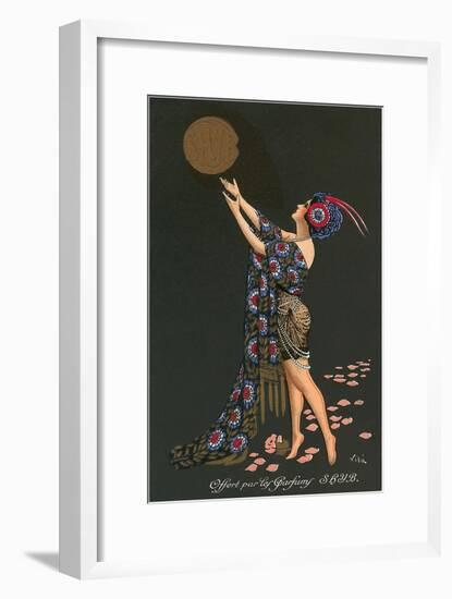 Costumed Lady and Gold Seal-null-Framed Art Print