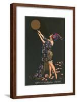 Costumed Lady and Gold Seal-null-Framed Art Print