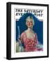 "Costumed Woman," Saturday Evening Post Cover, December 10, 1927-William Haskell Coffin-Framed Giclee Print