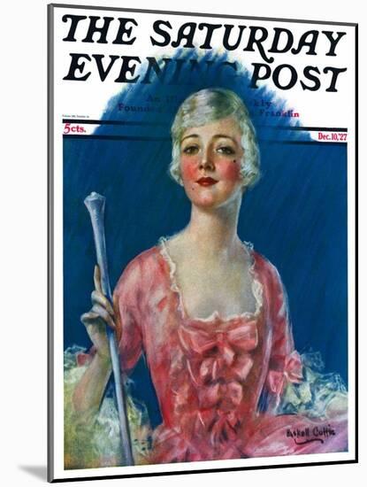 "Costumed Woman," Saturday Evening Post Cover, December 10, 1927-William Haskell Coffin-Mounted Giclee Print