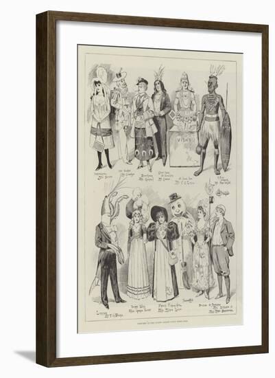 Costumes at the Covent Garden Fancy Dress Ball-null-Framed Giclee Print