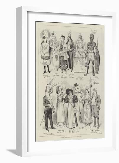 Costumes at the Covent Garden Fancy Dress Ball-null-Framed Giclee Print