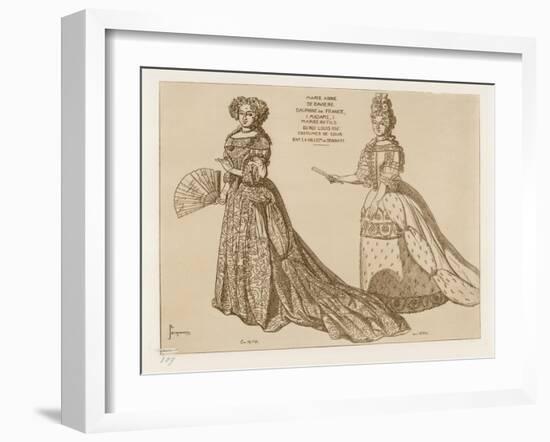 Costumes De Cour, Marie Anne De Baviere-Raphael Jacquemin-Framed Giclee Print