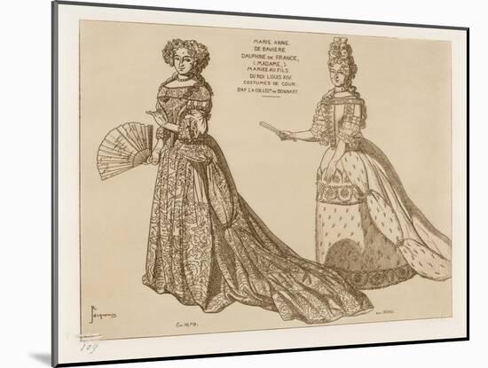 Costumes De Cour, Marie Anne De Baviere-Raphael Jacquemin-Mounted Giclee Print