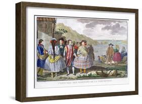 Costumes Des Habitants de La Conception, 18th Century-Gaspard Duche de Vancy-Framed Giclee Print