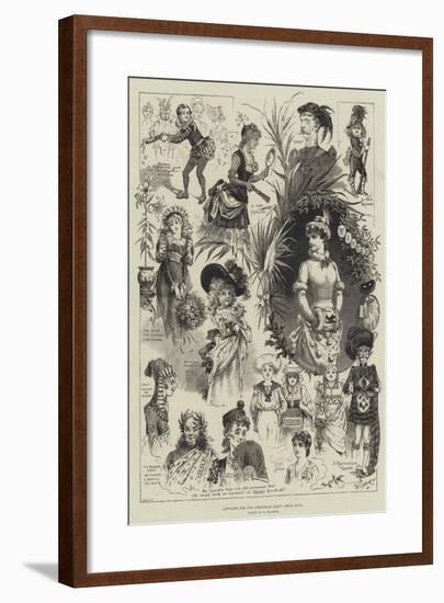 Costumes for Our Christmas Fancy Dress Ball-null-Framed Giclee Print