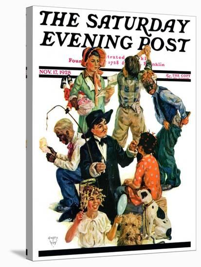 "Costumes for Play," Saturday Evening Post Cover, November 17, 1928-Eugene Iverd-Stretched Canvas