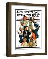 "Costumes for Play," Saturday Evening Post Cover, November 17, 1928-Eugene Iverd-Framed Giclee Print