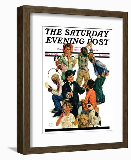 "Costumes for Play," Saturday Evening Post Cover, November 17, 1928-Eugene Iverd-Framed Giclee Print