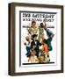 "Costumes for Play," Saturday Evening Post Cover, November 17, 1928-Eugene Iverd-Framed Giclee Print