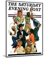 "Costumes for Play," Saturday Evening Post Cover, November 17, 1928-Eugene Iverd-Mounted Giclee Print