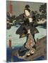 Costumes in Five Different Colors - Black (Kuro)-Utagawa Kunisada (Toyokuni III)-Mounted Art Print