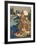 Costumes in Five Different Colors - Red (Aka)-Utagawa Kunisada (Toyokuni III)-Framed Art Print