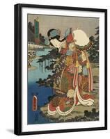 Costumes in Five Different Colors - Red (Aka)-Utagawa Kunisada (Toyokuni III)-Framed Art Print