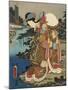 Costumes in Five Different Colors - Red (Aka)-Utagawa Kunisada (Toyokuni III)-Mounted Art Print